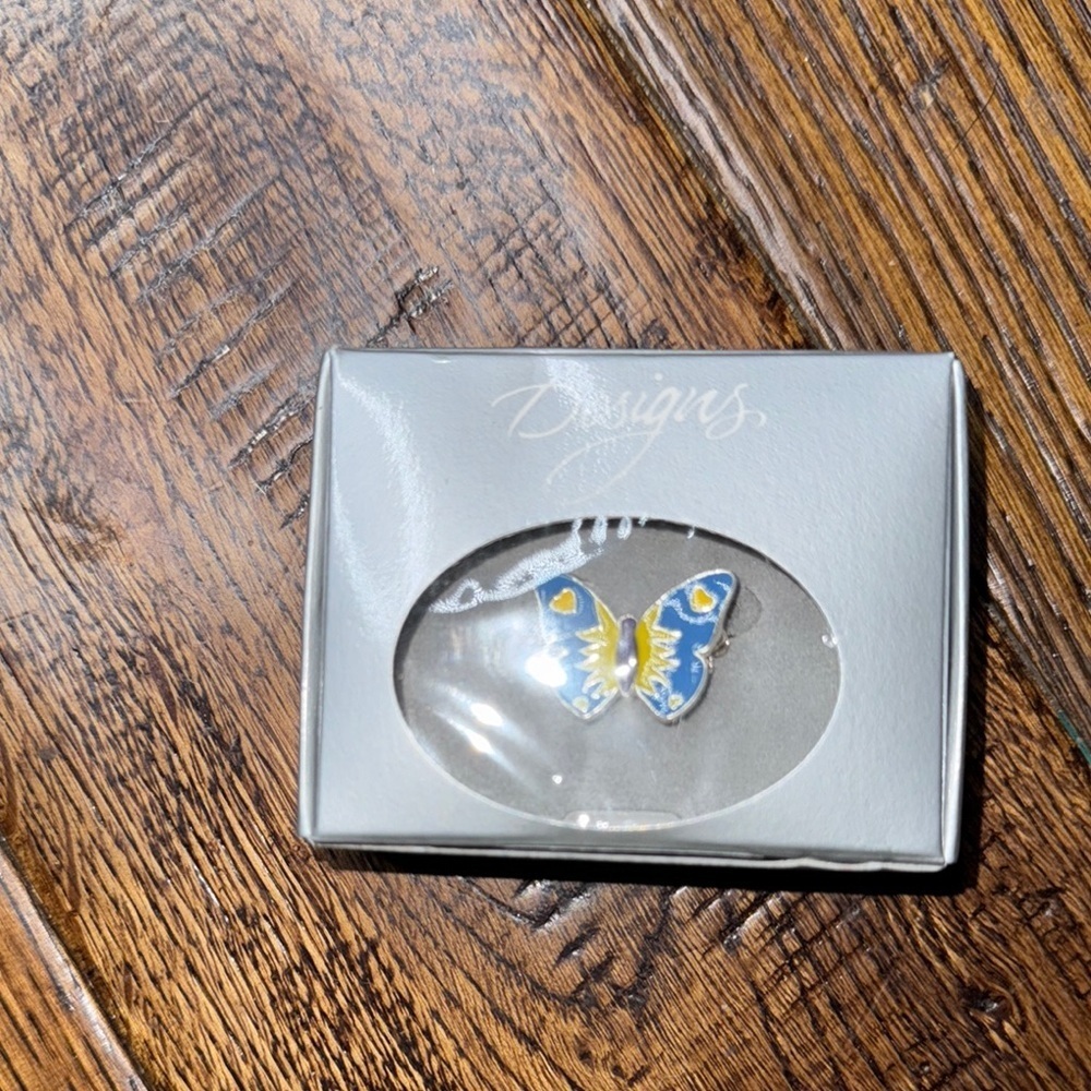 NWT Blue and Yellow Butterfly Pin